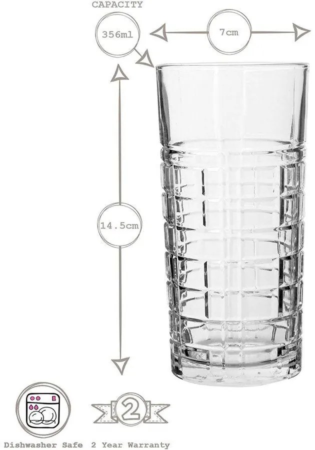 Σετ 6τεμ. Ποτήρι Νερού BRIT 356ml - LAV