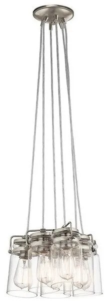 Κρεμαστό Φωτιστικό Οροφής 6xE27 Brinley Elstead Lighting-KL-BRINLEY6-NI-Νίκελ Ματ KL-BRINLEY6-NI