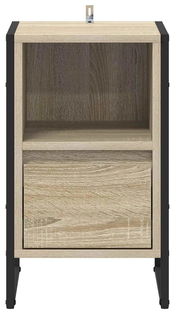 vidaXL Κομοδίνο 2 pcs Σονόμα 39,5 x 30 x 50 εκ Επεξεργασμένο ξύλο