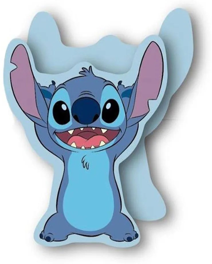 Μαξιλάρι Διακοσμητικό Παιδικό 3D (Με Γέμιση) Disney Home Stitch 190 15cm Sky Blue DimCol 15cm Velboa