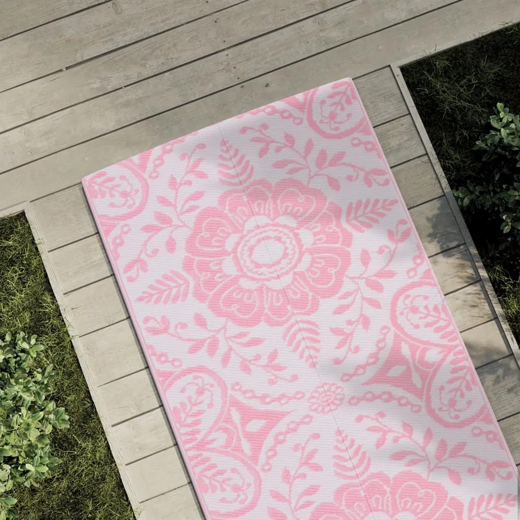 vidaXL Χαλί εξωτερικού χώρου ARAKIL ροζ 80x250 cm PP