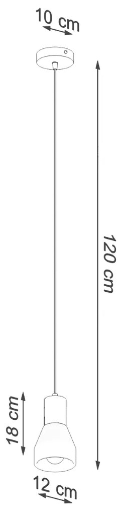 Sollux Κρεμαστό φωτιστικό Qubic 1,σκυρόδεμα, ξύλο,1xE27/60w