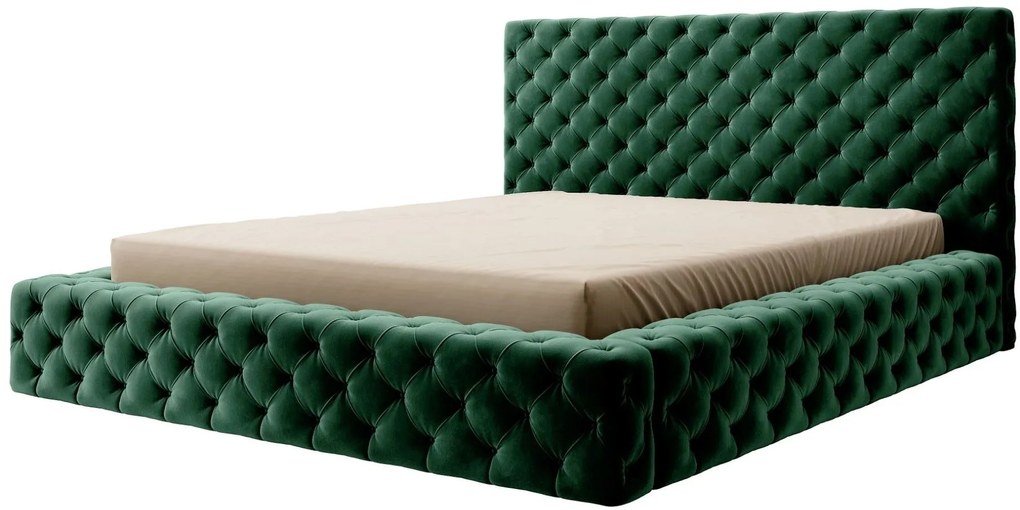 Επενδυμένο κρεβάτι Princce-Prasino-160 x 200 - 201.00Χ232.00Χ117.00cm