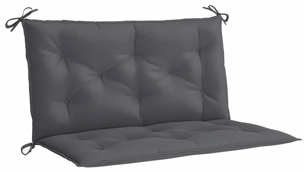 vidaXL Μαξιλάρι Πάγκου Κήπου Ανθρακί 100x(50+50)x7 εκ. Ύφασμα Oxford
