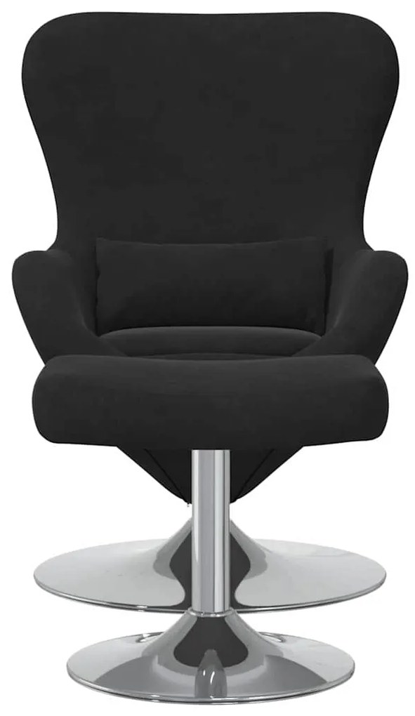 vidaXL Κάθισμα-αυγό 2 pcs Μαύρο 63 x 73 x 90 εκ Βελούδο