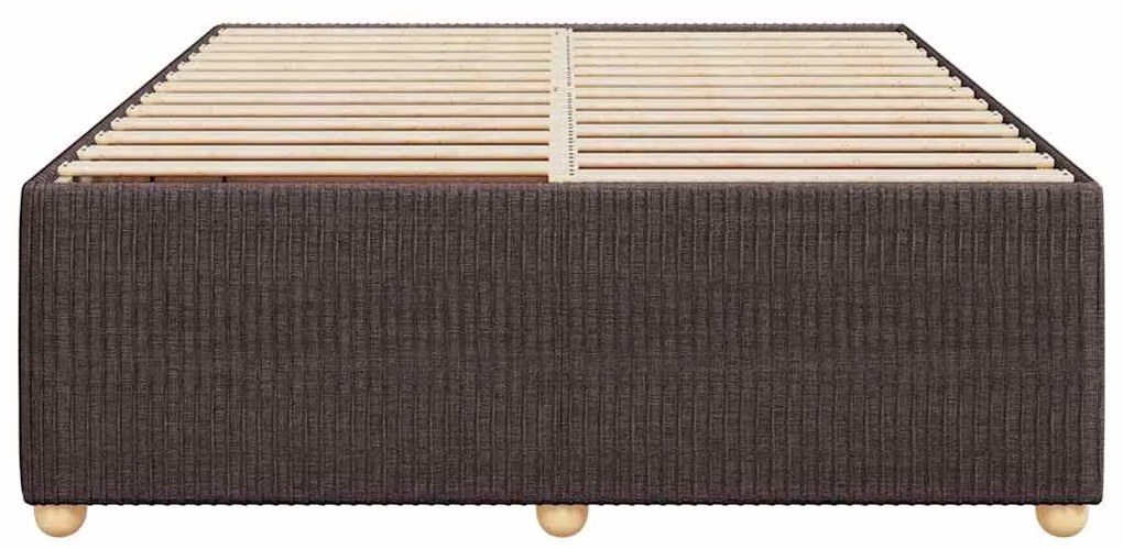 vidaXL Σκελετός Κρεβατιού Χωρίς Στρώμα Καφέ 140x200 εκ.Υφασμάτινο