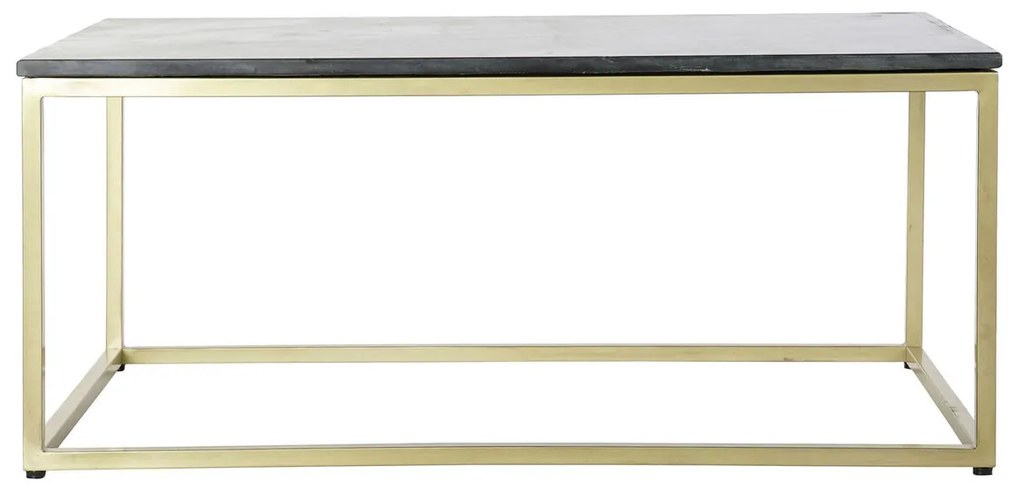 Τραπεζάκι Καφέ DKD Home Decor Μαύρο Χρυσό Μάρμαρο Σίδερο 100 x 61 x 43 cm