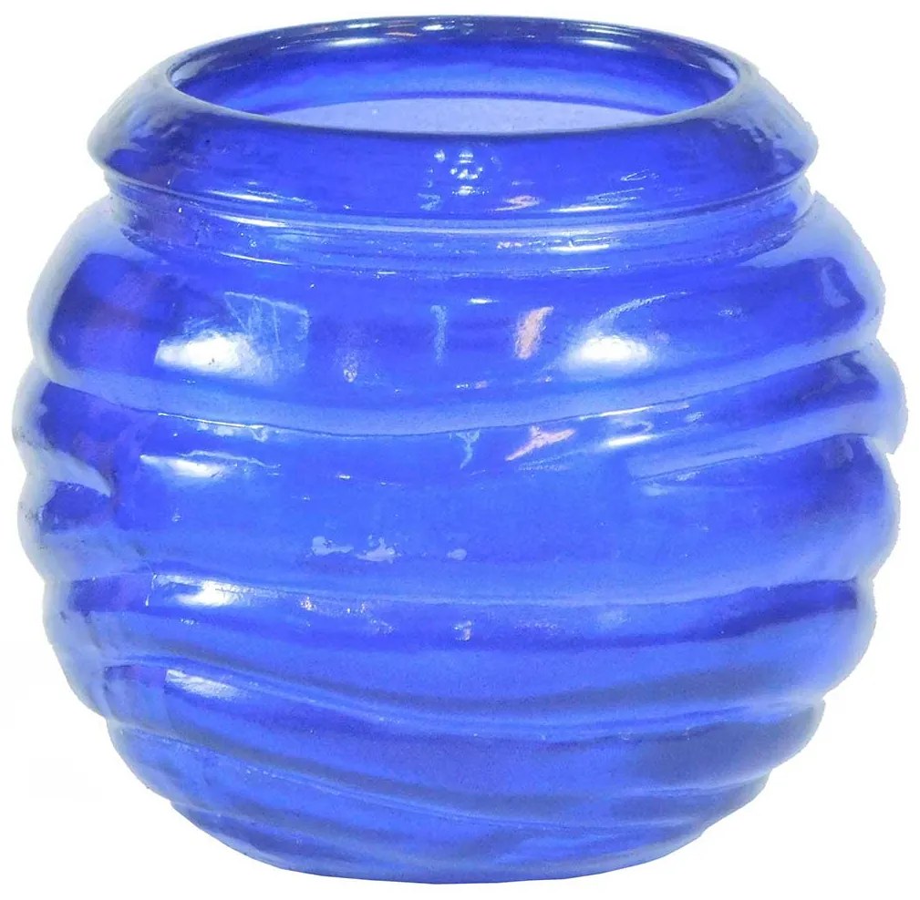 Διακοσμητικό Γυάλινο Κηροπήγιο Μπλέ 236921