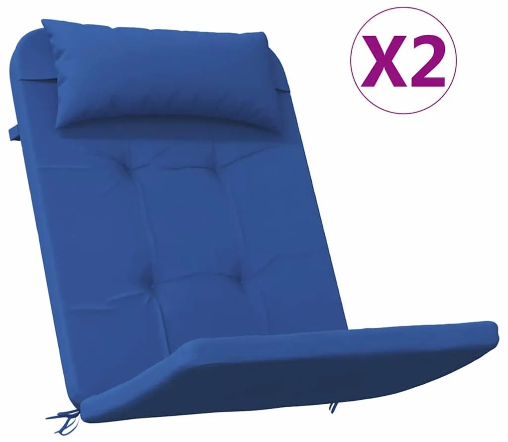 vidaXL Μαξιλάρι Καρέκλας 2 pcs Μπλε 58 x 77 x 4.5 εκ Ύφασμα Oxford