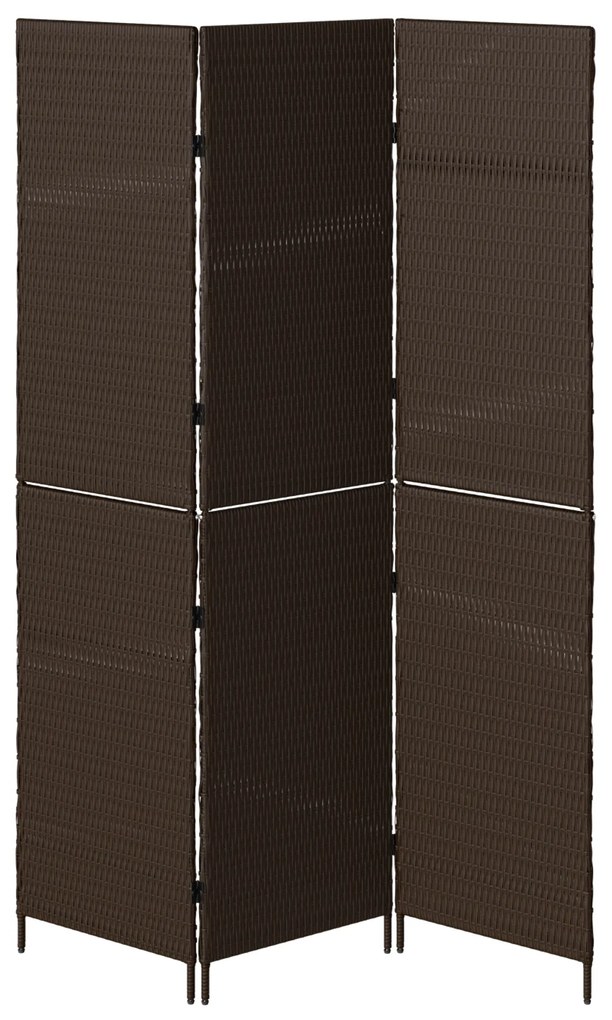 vidaXL Χωρίσματα Δωματίου 3 Πάνελ Φορητά Καφέ 146x180 εκ. Πολυρατάν