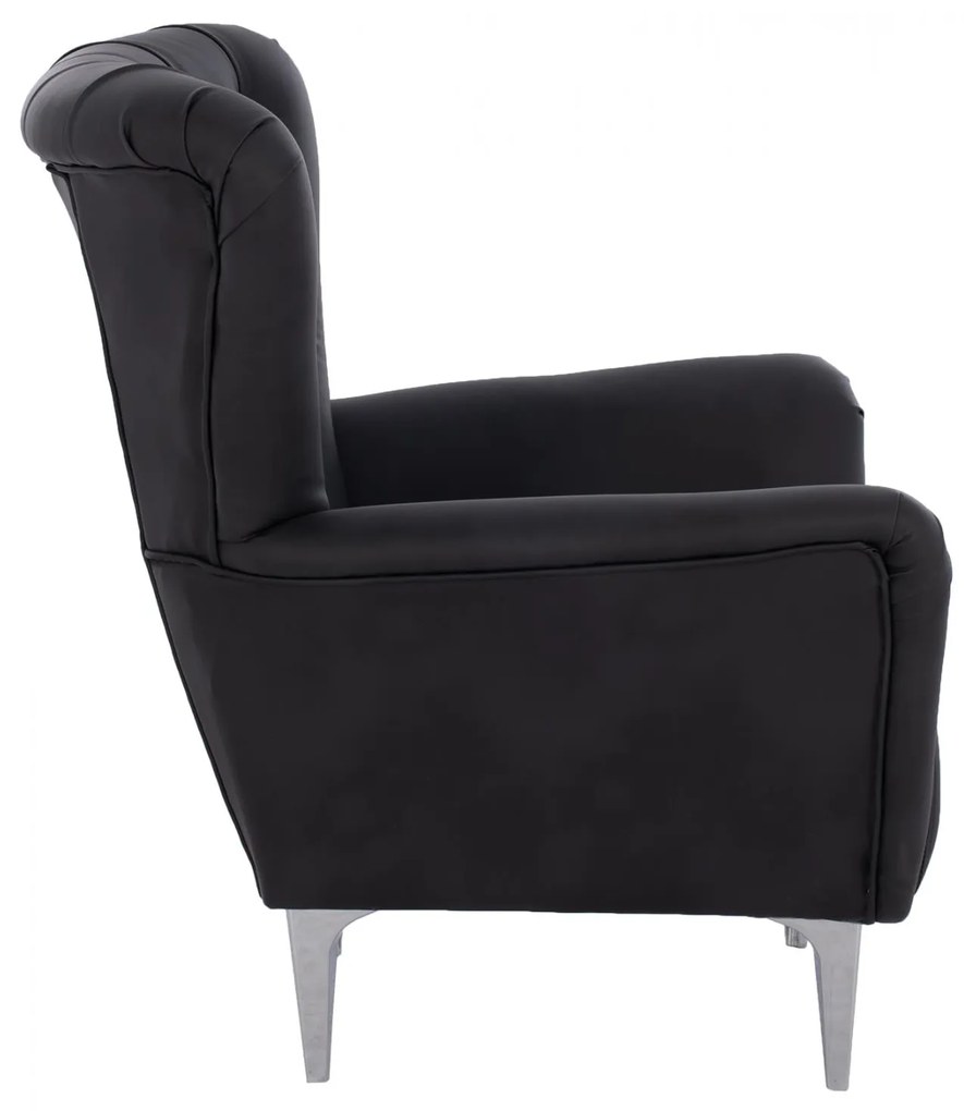 ΠΟΛΥΘΡΟΝΑ ΜΠΕΡΖΕΡΑ Τ. CHESTERFIELD ΣΕ ΧΡΩΜΑ ΜΑΥΡΟ 87x88x100 εκ. 87x88x100 εκ.