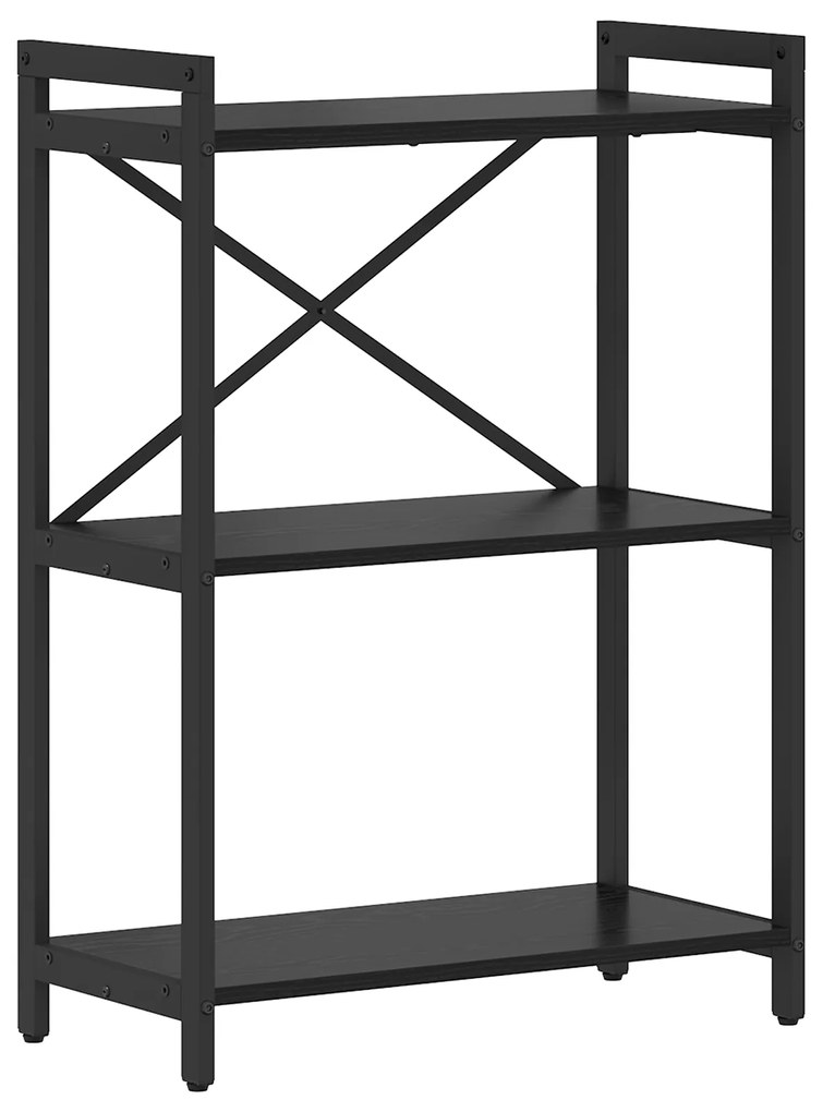 vidaXL Βιβλιοθήκη Μαύρη δρυς 60 x 30 x 83 εκ Επεξεργασμένο ξύλο