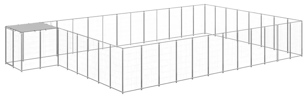 vidaXL Σπιτάκι Σκύλου Ασημί 30,25 μ² Ατσάλινο
