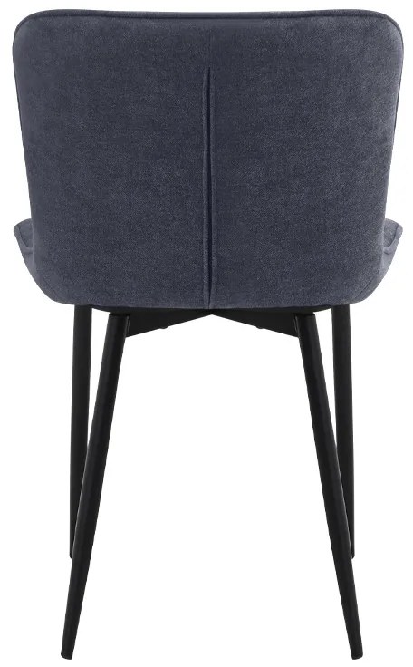 Καρέκλα τραπεζαρίας Chiara Megapap ανθρακί ύφασμα - μεταλλικό μαύρο πόδι 48x58x81εκ.