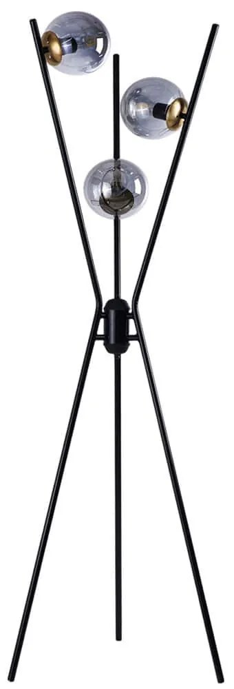 Φωτιστικό Δαπέδου 534LUN5353 50x155cm 3xE27 40W Black-Fume Opviq