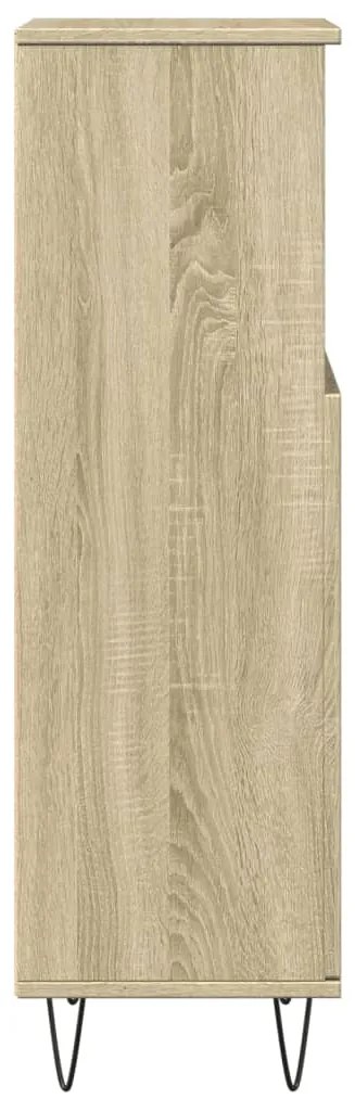 vidaXL Ντουλάπι Μπάνιου Sonoma Δρυς 30x30x100 εκ. Επεξεργασμένο Ξύλο