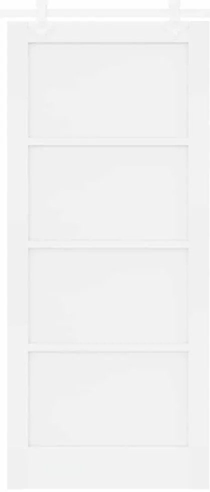 vidaXL Συρόμενη Πόρτα Χειροκίνητος Λευκό 86 x 198.5 cm