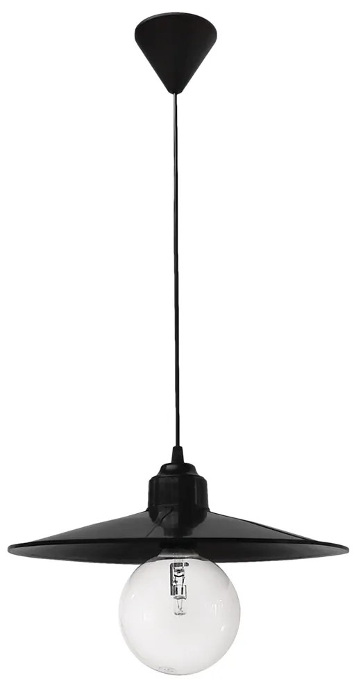 Φωτιστικό Οροφής Μονόφωτο Heronia Petra 11-0160 Black