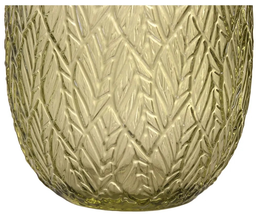 Σετ ποτηριών Home ESPRIT Πράσινο Κρυστάλλινο Με ανακούφιση 360 ml (x6)