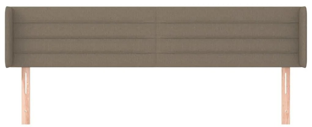 Κεφαλάρι με Πτερύγια Taupe 203x16x78/88 εκ. Υφασμάτινο - Μπεζ-Γκρι