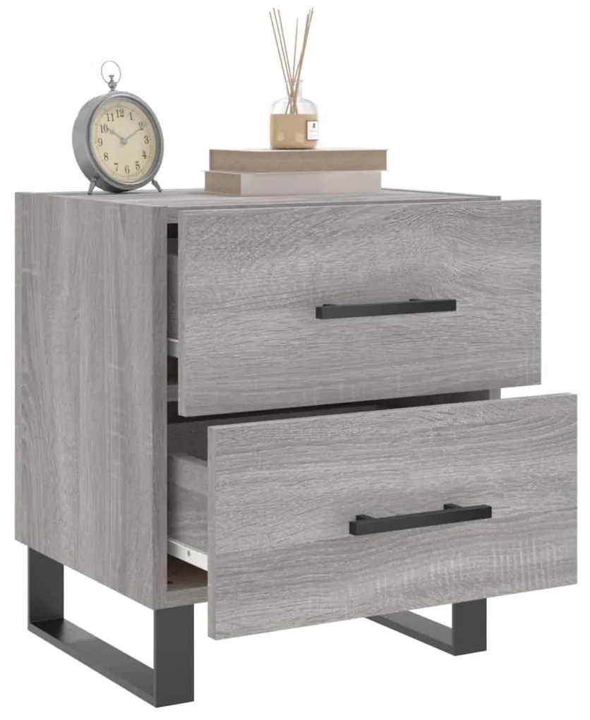 vidaXL Κομοδίνο Γκρι Sonoma 40 x 35 x 47,5 εκ. από Επεξεργασμένο Ξύλο
