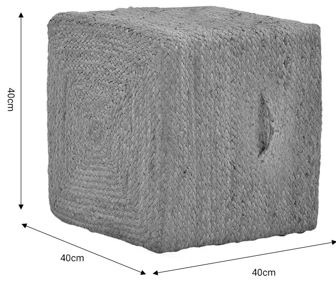 ΣΚΑΜΠΟ TRESA INART ΦΥΣΙΚΟ 100% ΓΙΟΥΤΑ 40X40X40ΕΚ