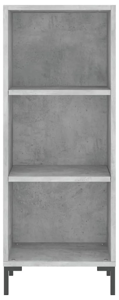 vidaXL Ντουλάπι Γκρι Σκυροδέματος 34,5x34x180 εκ. Επεξεργασμένο Ξύλο