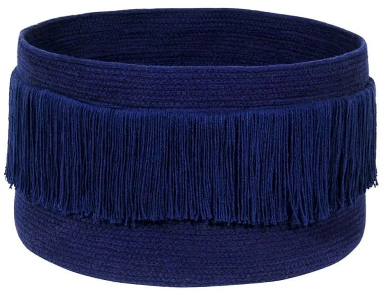 Καλάθι Αποθήκευσης Fringes LOR-BSK-FRIN-ABL Alaska Βlue 45X45X30Cm Lorena Canals Cotton
