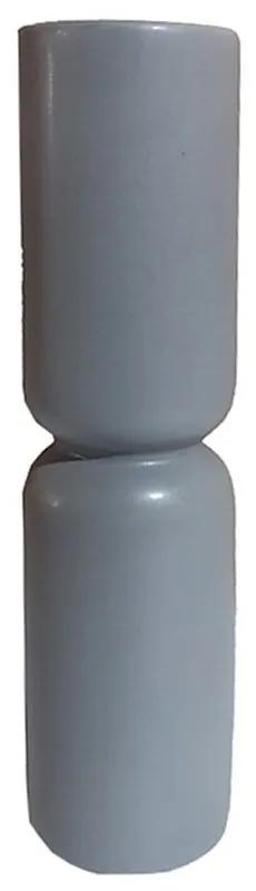Βάζο Κεραμικό Terra 017413 D8,5xH32,5cm Grey Κεραμικό