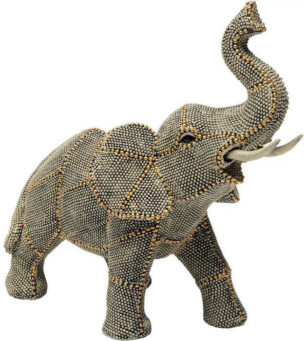 Διακοσμητικό Επιτραπέζιο Pearls Elephant 24x12x22.5εκ. - Μαύρο