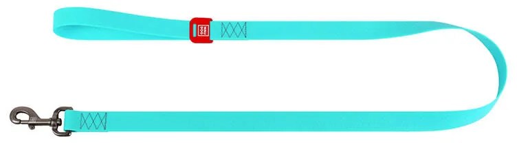 WAUDOG waterproof light accumulating dog leash 25mm wide, 183 cm long blue