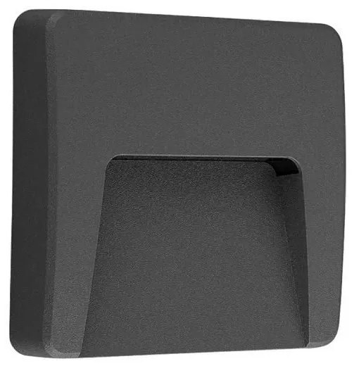 Φωτιστικό Τοίχου-Απλίκα Led Anthracite 120x120x21mm VK/02145/AN/W VKLed