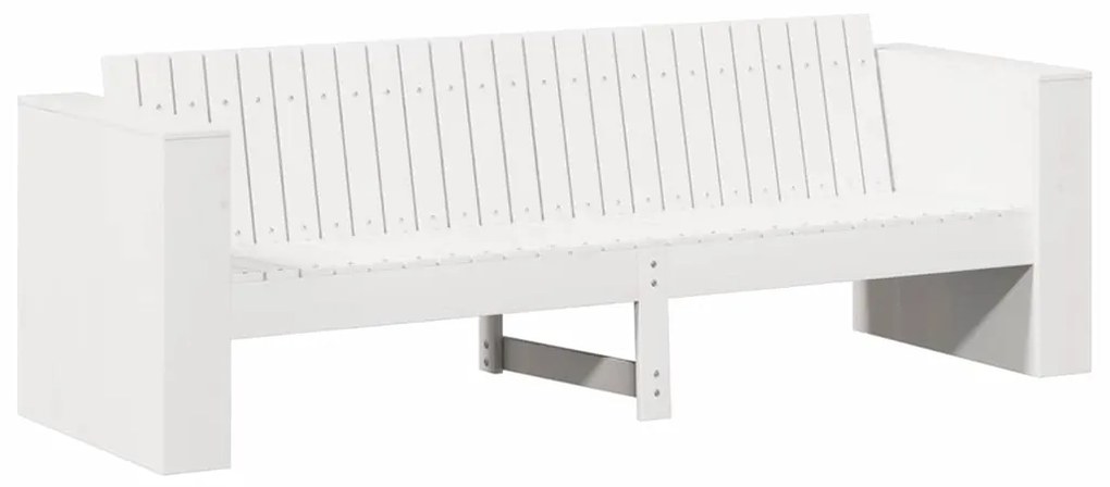 vidaXL Καναπές Κήπου Λευκό 185.5 x 60 x 62 εκ. Μασίφ ξύλο πεύκου