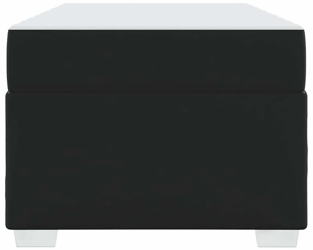 vidaXL Σκελετός Κρεβατιού με στρώμα Μαύρο 80 x 200 cm ύφασμα