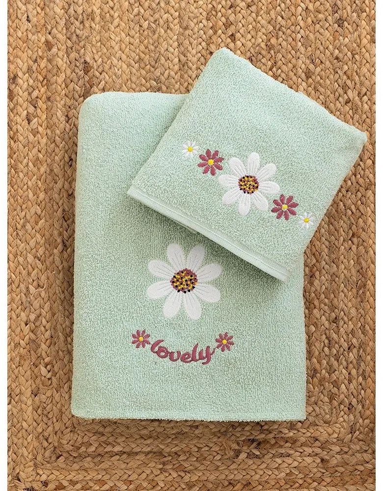 Πετσέτες Παιδικές Vely (Σετ 2τμχ) Green Palamaiki Towels Set 70x140cm 100% Βαμβάκι