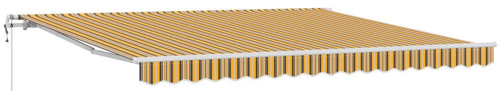 vidaXL Ανασυρόμενη Αυτόματη Τέντα Ριγέ 400x300 εκ.