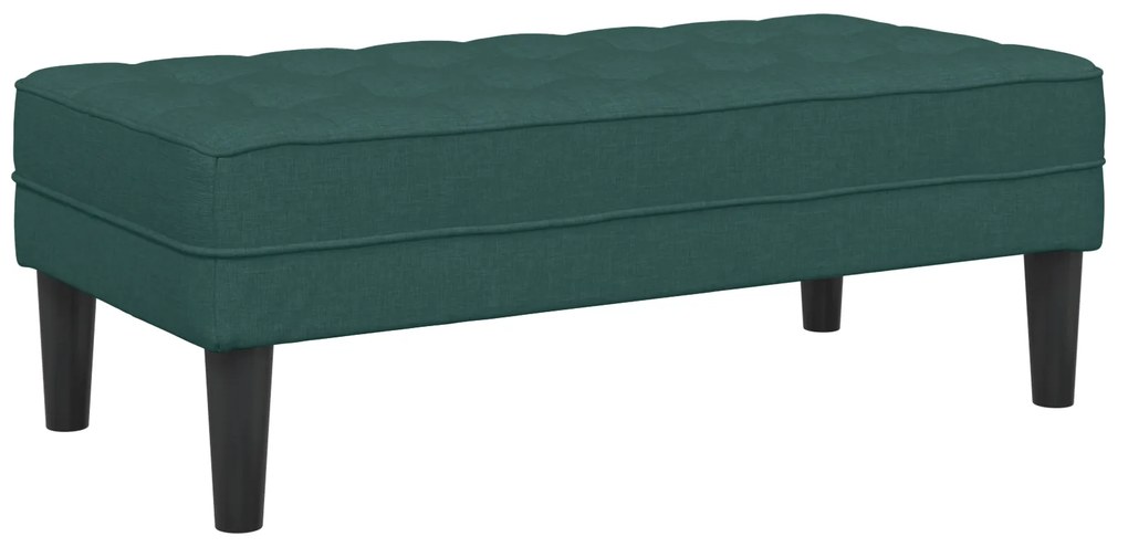 vidaXL Παγκάκι Σκούρο Πράσινο 113x57x39 εκ. Υφάσματος