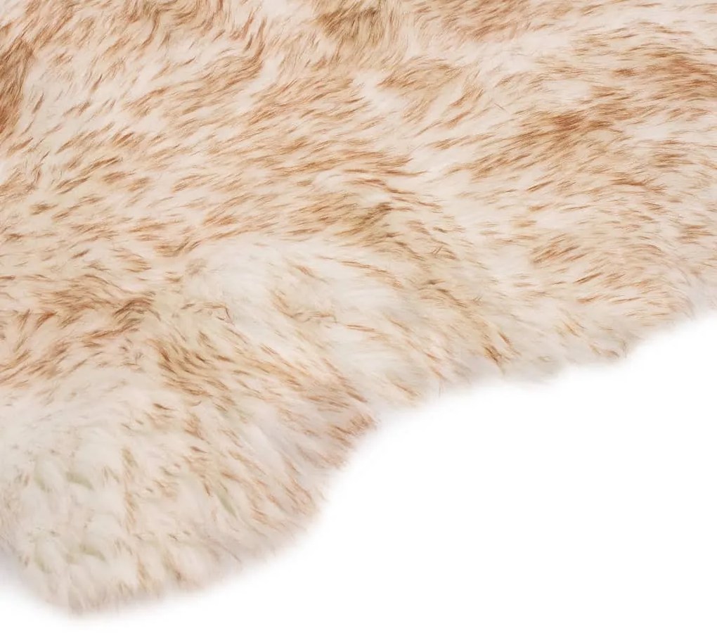 vidaXL Χαλί Καφέ Μελανζέ 60 x 90 εκ. από Συνθετική Προβιά