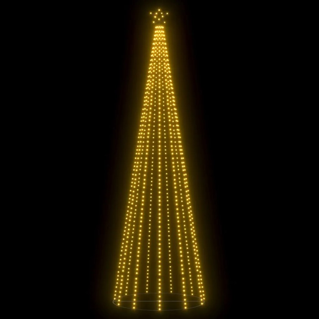 vidaXL Χριστουγεννιάτικο Δέντρο Κώνος 752 LED Θερμό Λευκό 160x500 εκ.