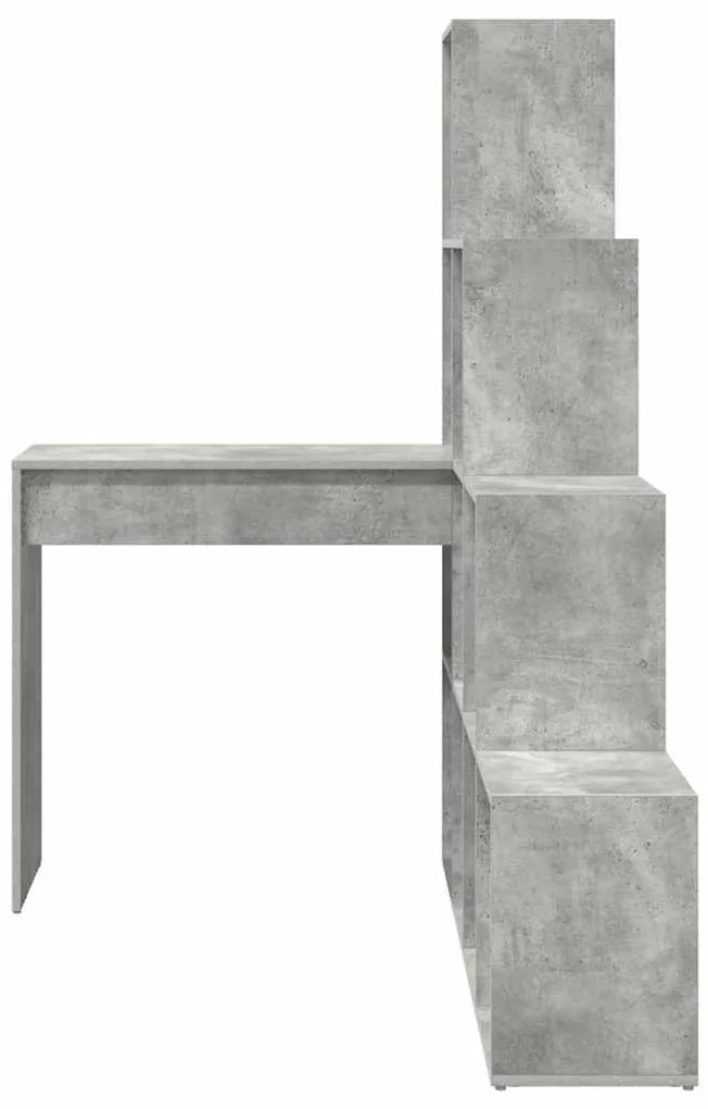 vidaXL Γωνιακό γραφείο Σκυρόδεμα Γκρι 101,5 x 149,5 x 149,5 εκ.