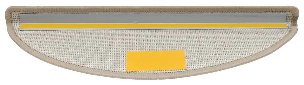 vidaXL Πατάκια Σκάλας 15 τεμ. Χρώμα Taupe 56 x 17 x 3 εκ.