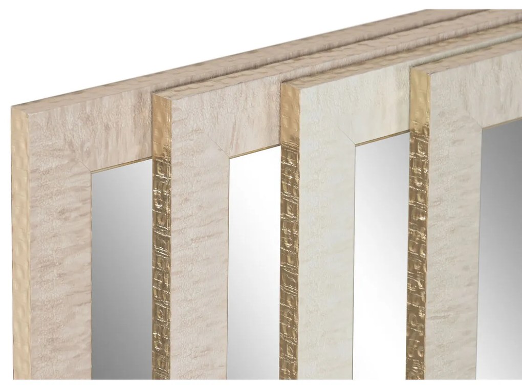 Τοίχο καθρέφτη Home ESPRIT Λευκό Καφέ Μπεζ Γκρι Σύγχρονη (4 Μονάδες)