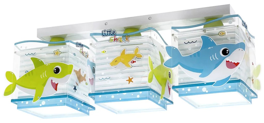 Παιδικό Φωτιστικό Οροφής Τρίφωτο Ango Little Shark 63473