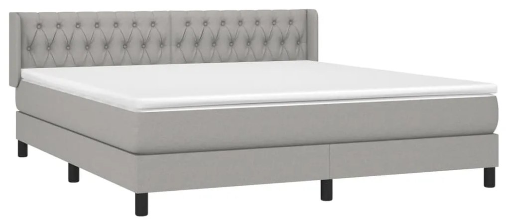 ΚΡΕΒΑΤΙ BOXSPRING ΜΕ ΣΤΡΩΜΑ ΑΝΟΙΧΤΟ ΓΚΡΙ 180X200 ΕΚ. ΥΦΑΣΜΑΤΙΝΟ 3129969