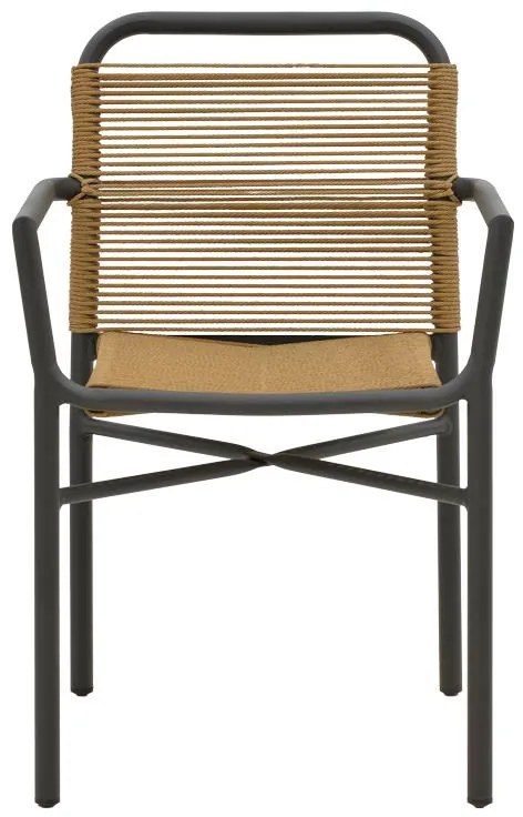 Τραπεζαρία Kliton-Clutch σετ 3τεμ αλουμίνιο σε ανθρακί απόχρωση 80x80x74εκ 80x80x74 εκ.