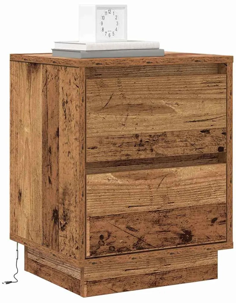 vidaXL Κομοδίνο με Παλιό Ξύλο 39 x 34.5 x 50 εκ. Επεξεργασμένο ξύλο