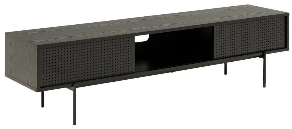 Τραπέζι Tv Oakland 784, Μαύρο, Ο αριθμός των θυρών: 2, 180x45x40cm, 27 kg | Epipla1.gr
