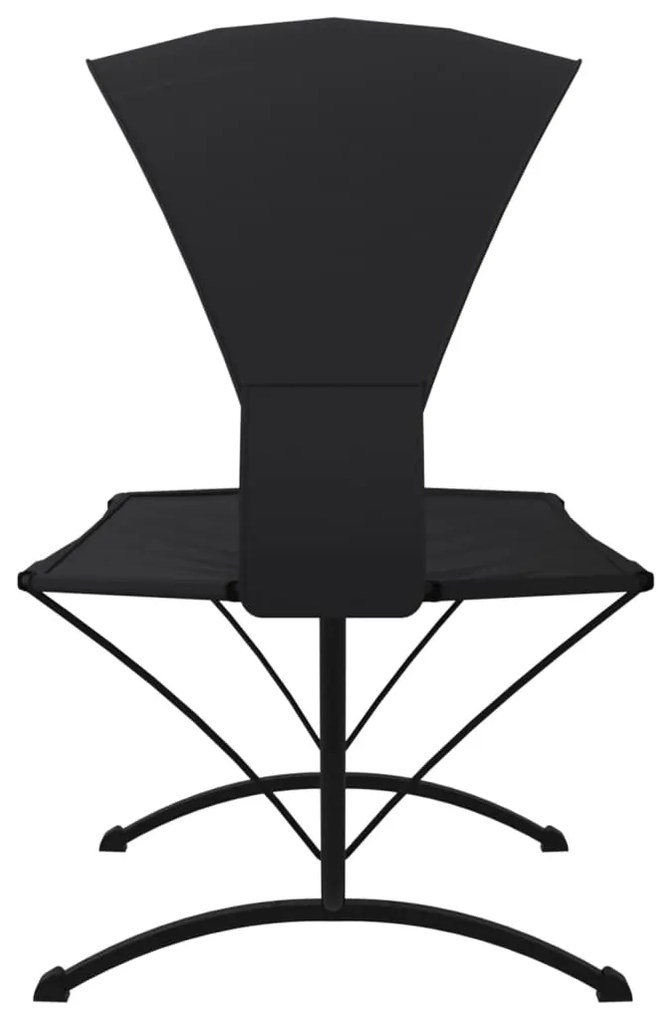 vidaXL Ξαπλώστρα Εξ.Χωρ. με Σκέπαστρο Μαύρη από Ατσάλι + Ύφασμα Oxford