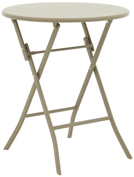 Σετ κήπου Τραπεζαρία Albero-Calan 3τεμ μέταλλο σε σαμπανιζέ απόχρωση Φ60x70εκ 60x60x70 εκ.