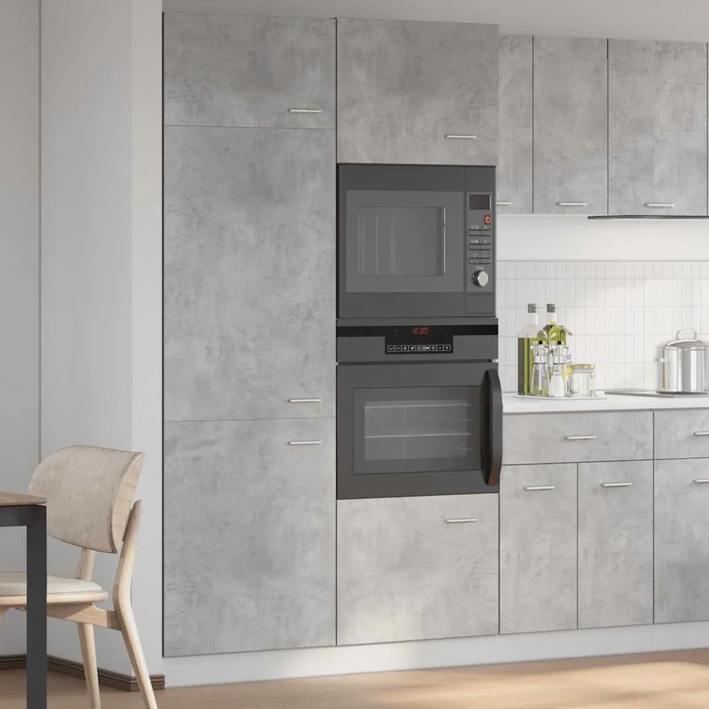 vidaXL Ντουλάπι Ψυγείου Lyon Γκρι Σκυροδέματος 60x57x207εκ.